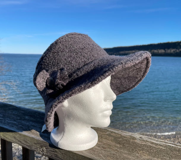 Recycled Wool Bucket Hat (Grey)
